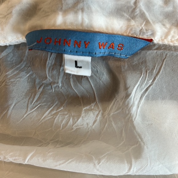 🔹 Johnny Was Sheer Crinkle Fabric Button Up Romantic Flowy Blouse - Picture 4 of 7